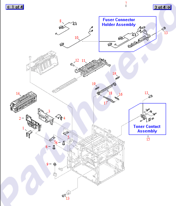 HP parts picture diagram for RS5-0708-000CN, RG5-5651-030CN, RG5-5717-020CN, RG5-5724-050CN, RB2-5517-020CN, RB2-5518-020CN, C8519-69033, RG5-8025-000CN-R, RG5-8034-000CN-R, RG5-8025-000CN-C, RG5-8034-000CN-C, C8519-69033-C, C8519-69036-C, RG5-8025-000CN, RG5-8034-000CN, C8519-69033-R, C8519-69036-R, RS6-2296-000CN, RS6-2299-000CN, RB2-5515-000CN, RB2-5516-000CN, RB2-5523-000CN, RB2-5639-000CN, RB2-5640-000CN, C8519-69036